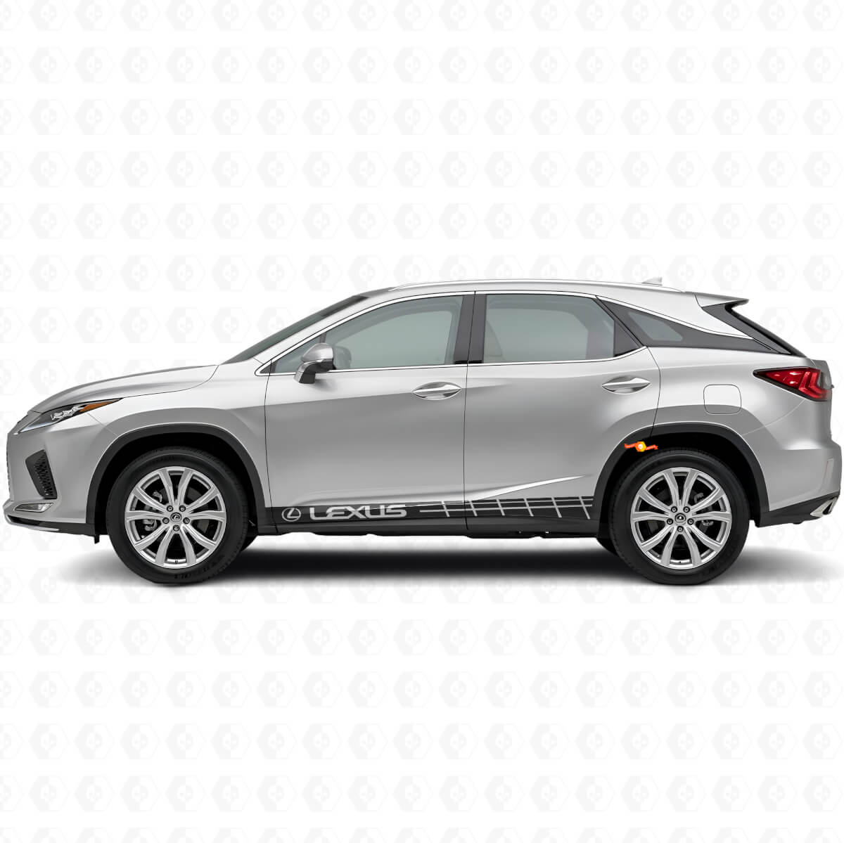 Racing Style Strepen Zijkant Vinyl Decal Kit voor Lexus RX 350