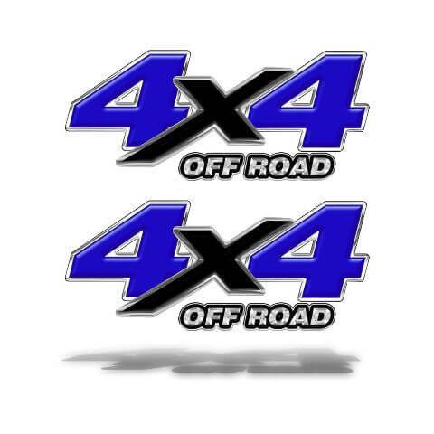 4X4 OFF ROAD DECAL STICKER Blauwe afbeeldingen Chevy Ford Dodge Truck Mk505OR4

