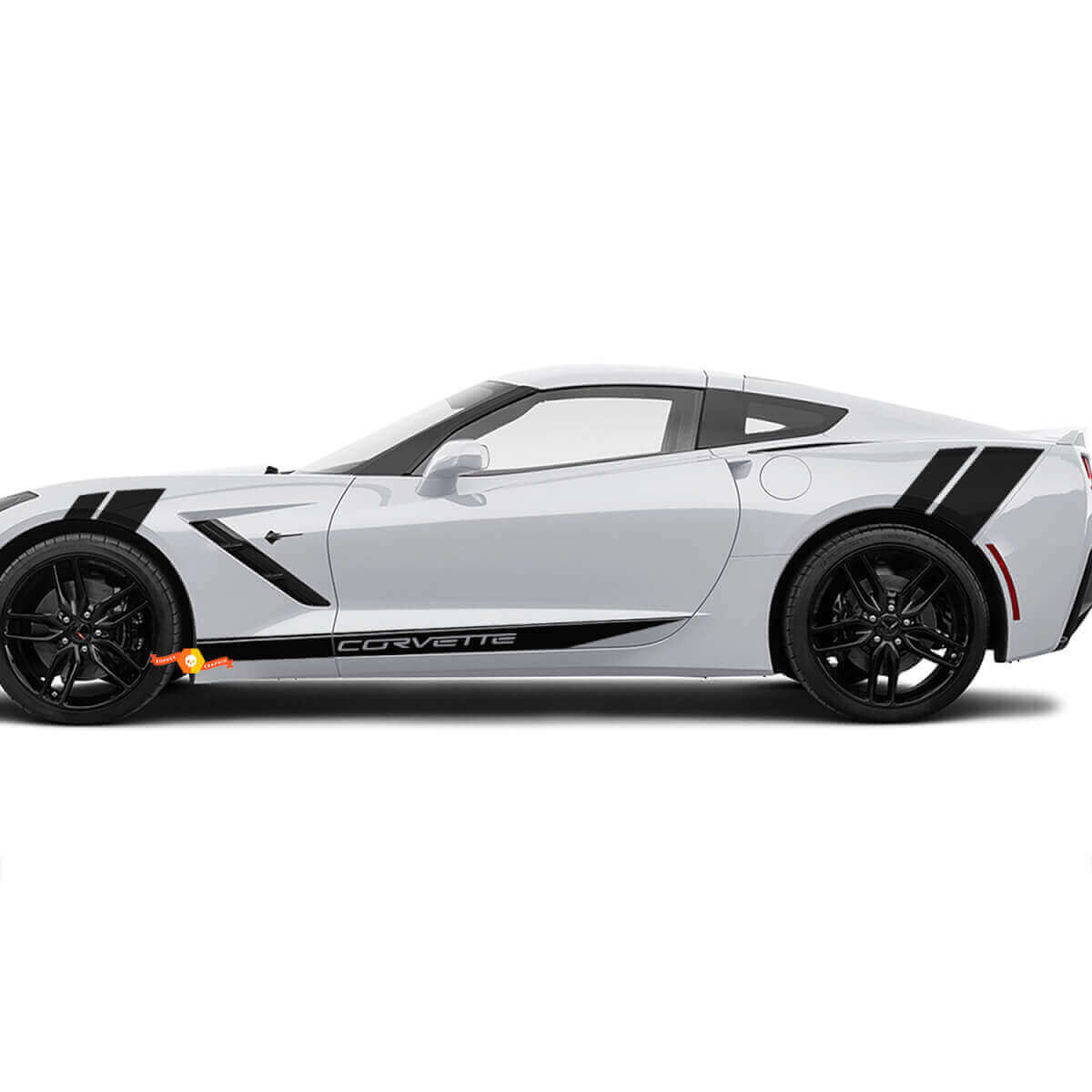 Corvette zijdeur en achterste spatbordstrepen voor Chevy Corvette
