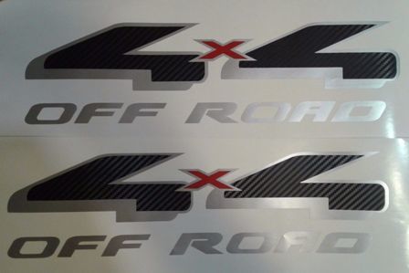 4x4 off-road sticker sticker fiber carbon silverado vrachtwagen chevrolet (SET)
