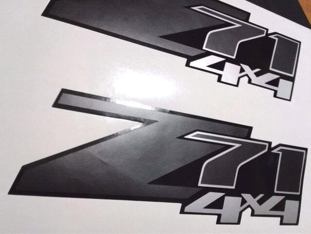 Z71 4x4 stickers stickers silverado chevrolet truck chevy ZWART MAT (set)

