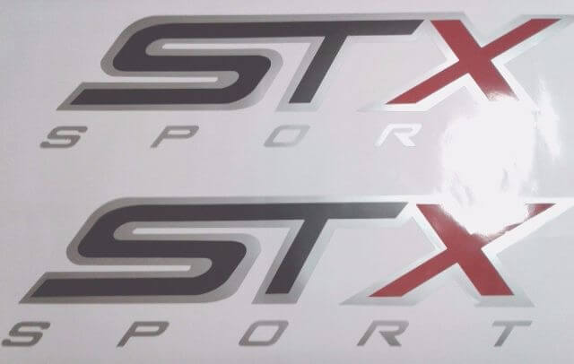 STX Sport Zijdecal Sticker Set voor Truck - Zwart Mat Grijs