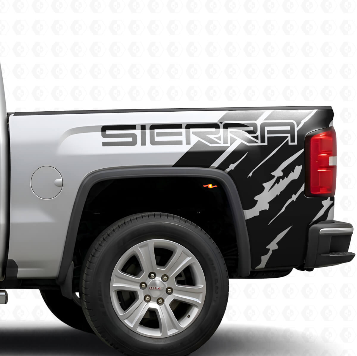 Bedrukte Verweerde Stijl Vinyl Decal Kit voor de Zijwand van de GMC Sierra 2016