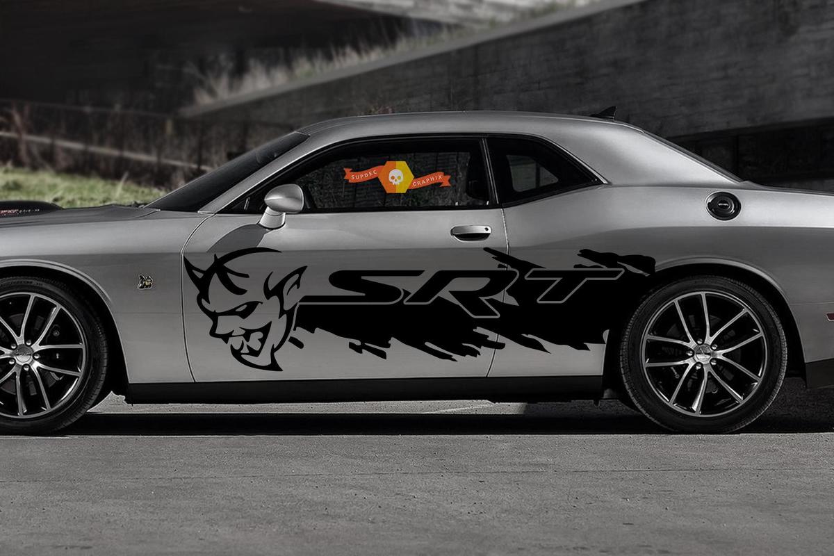 Dodge Demon Challenger SRT Side Splash Logo auto Mopar Vinyl Sticker sticker grafische Grunge
