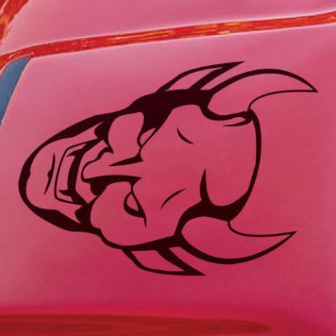 Dodge Demon Challenger SRT Hood Scoop Logo Ca Vinyl Sticker Grafische Sticker