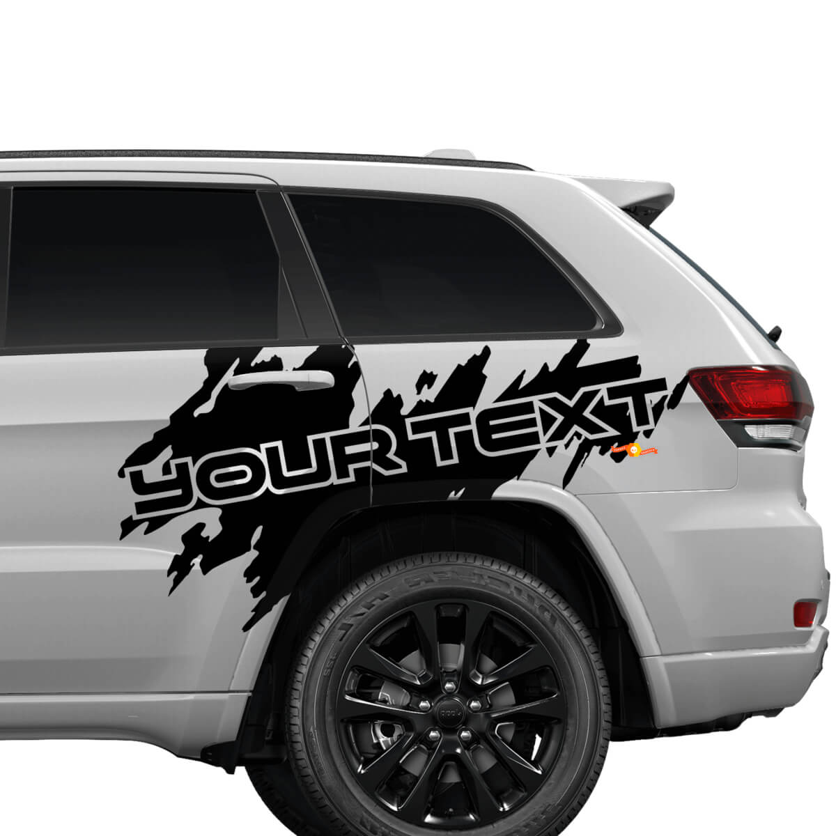 Custom Tekst Spatbord Achterdeur Zijgrafiek Vinyl Sticker Decal voor Jeep Cherokee Trailhawk