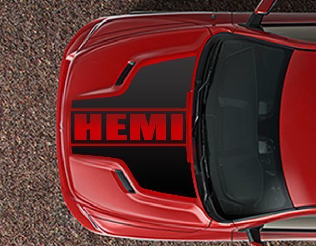 HEMI Outline Motorkap Vinyl Decal Set voor Dodge RAM 1500