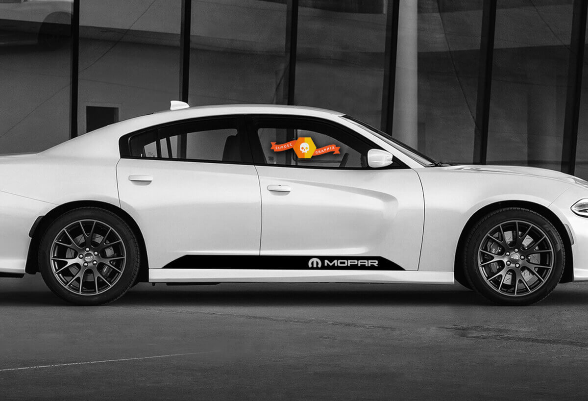 Mopar Logo Strepen Aandrijfplaat Vinyl Decal Sticker voor Dodge Charger 2011-2017