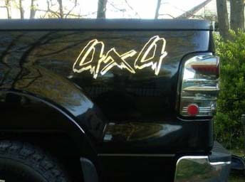 4x4 Grunge stijl nachtkastje vinyl decal sticker voor Chevrolet Silverado