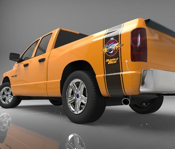 1500 2500 Truck Bed Side Stripe Rumble Bee Ram Dodge Vinyl Sticker Decal Honingraat 021
