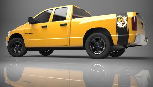 Rumble Bee Stijl Strepen Zijscherm Vinyl Decal Sticker voor Dodge Ram 1500