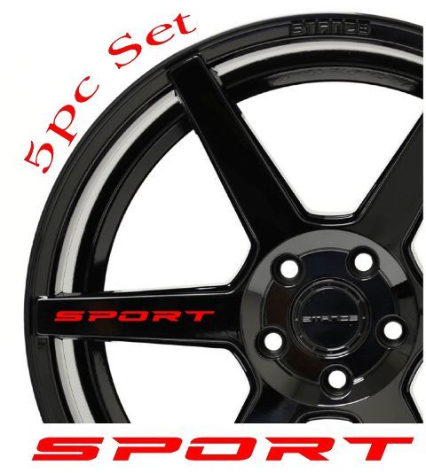 Sport Lettering Wielen Velgen Vinyl Decal Sticker voor Auto's