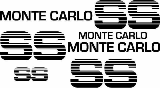 83 84 Chevy SS Monte Carlo Super Sport Choo Choo Custom Deluxe Vinyl Sticker stickerkit

