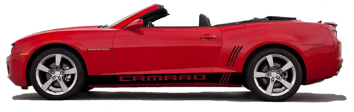 Gepersonaliseerd Rocker Panel Strepen Vinyl Decal Kit voor Chevrolet Camaro 2010-2015