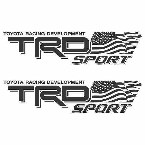 TRD Sport USA-vlag Bedside Vinyl Decal Sticker voor Toyota Tacoma