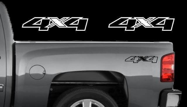 2X 2007 - 2020 CHEVY SILVERADO 4X4 stickers 1500 2500 GM HD vinylstickerset
