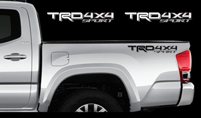 TRD 4x4 Sport Logo Zijbed Vinyl Decal Sticker voor Toyota Tacoma 2016-2017