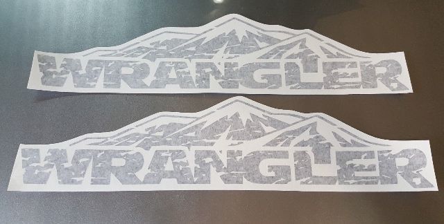 Jeep Wrangler mountain distressed Wrangler motorkap stickers sticker