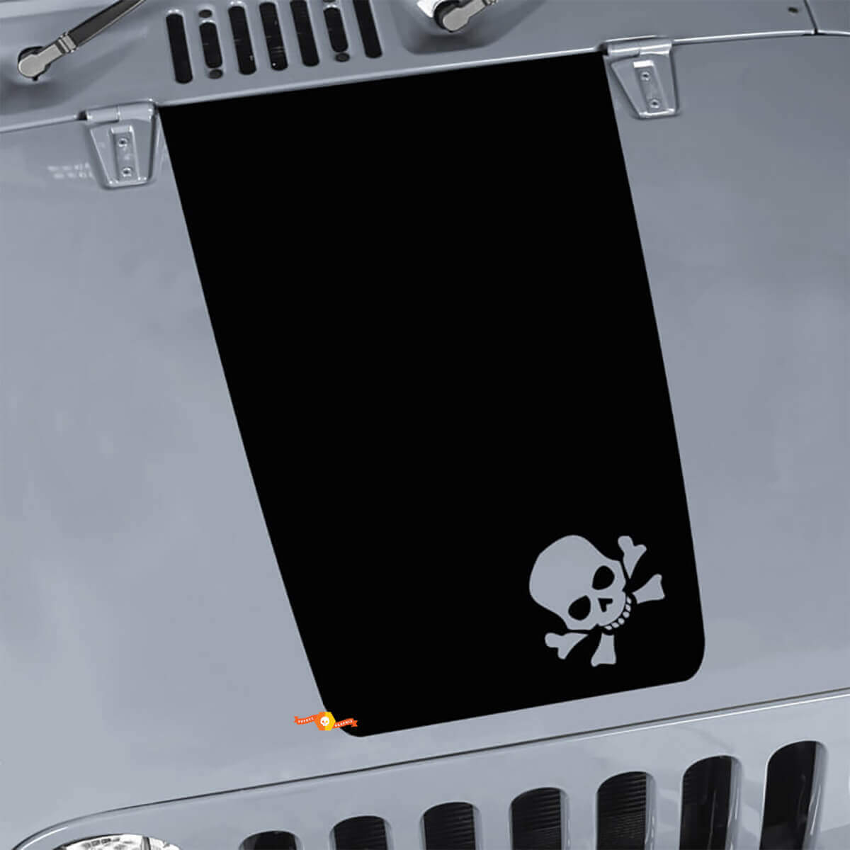 Schedel Motorkap Blackout Vinyl Decal Sticker voor Jeep Wrangler JK TJ YJ JL