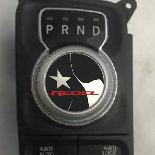 Texas Vlag Rebel Versnellingspook Vinyl Sticker voor Dodge Ram