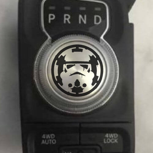 Empire Stormtrooper versnellingspook vinyl sticker voor Dodge Ram