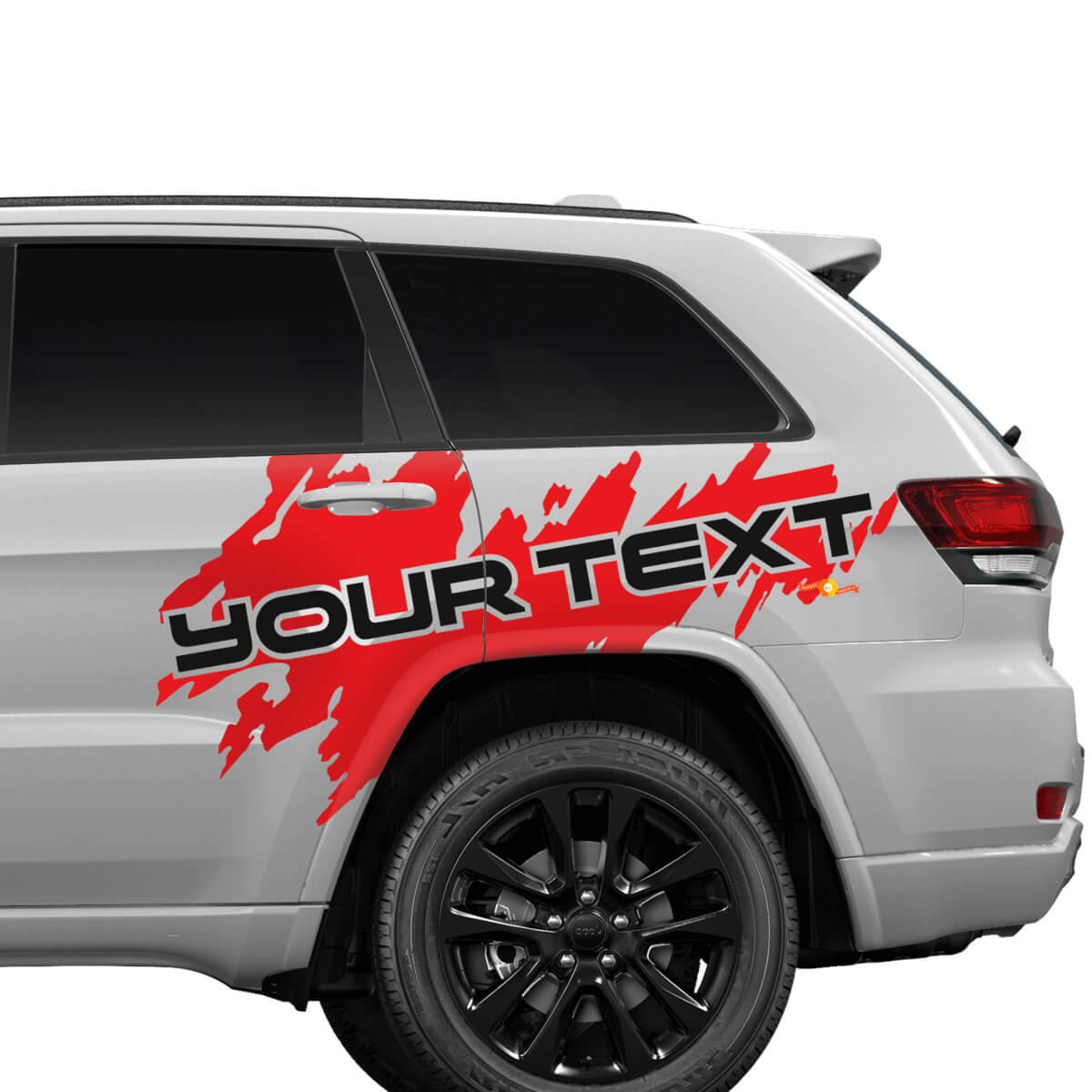 Aangepaste Tekst Zijspat Grafiek Vinyl Sticker Decal Voor Jeep Cherokee Trailhawk