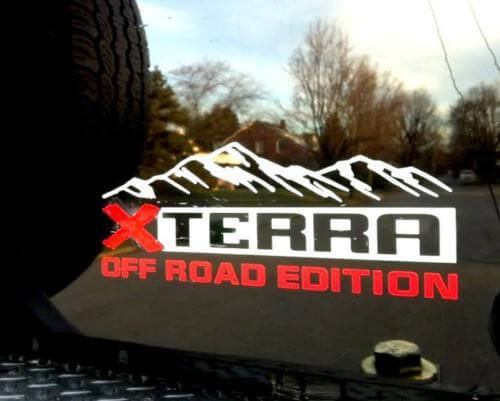 Xterra Off Road Edition Mountain Achterklep- en Zijvinyl Decal Kit voor Nissan Xterra