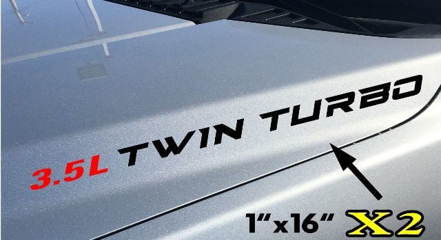 3.5L Twin Turbo Motorkap Vinyl Sticker voor Musclecar F-150 EcoBoost V6