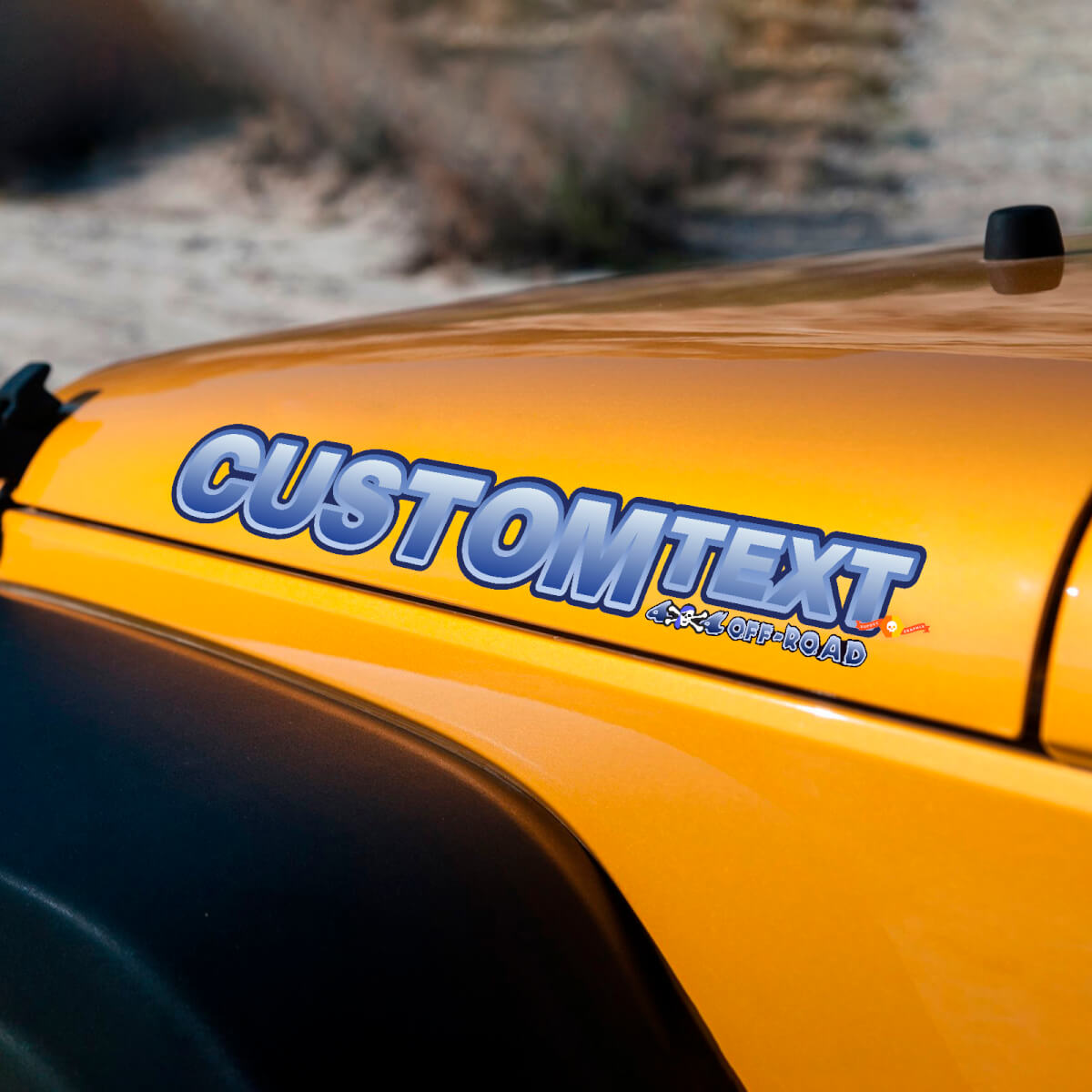 Belettering 4x4 Off Road Pirate Stijl Motorkap Vinyl Decal Stickers voor Jeep Wrangler