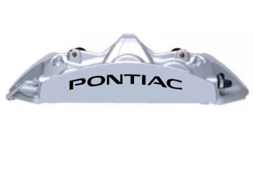 Pontiac Gebogen Remklauw Hoge Temperatuur Vinyl Decal Set voor Pontiac