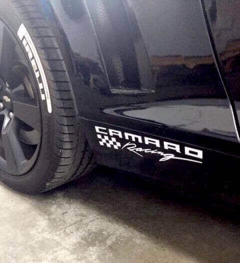 Camaro Racing zijschort vinyl sticker set voor Chevrolet Camaro