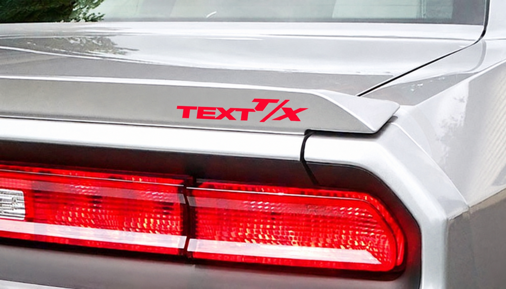 TEXT T/X Letters Voorste Spatbord Kofferbak Vinyl Decal Sticker voor Dodge Challenger