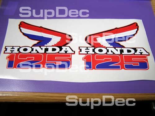Honda 125 1985 Stijl Wing Vinyl Sticker Set voor Honda