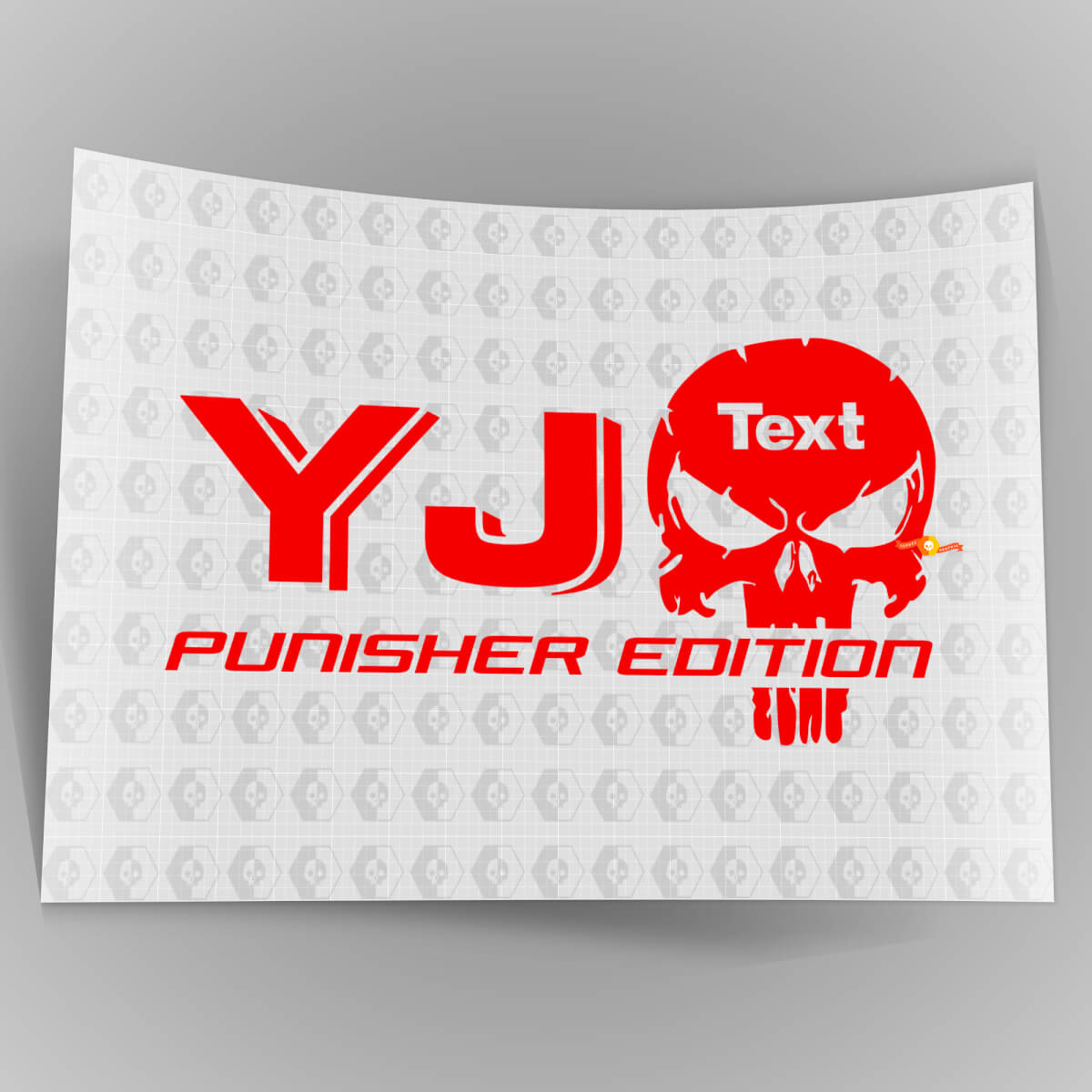 Custom Text Punisher Edition Vinyl Sticker Decal Paar voor Jeep XJ