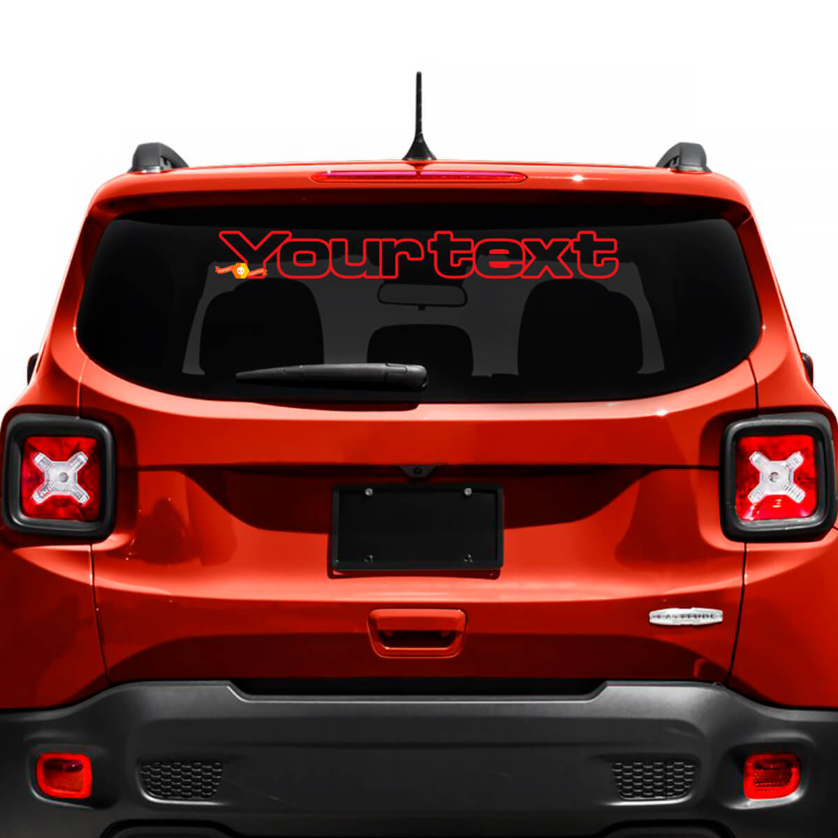 Aangepaste Tekstletters Achterruit Spatbord Voorruit Sticker Decal Grafiek voor Jeep Renegade