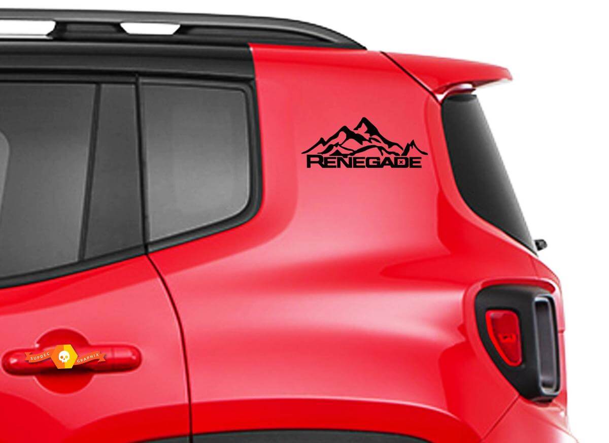Vinyl Deur Sticker Zijkant Grafisch Set 2 voor Jeep Renegade