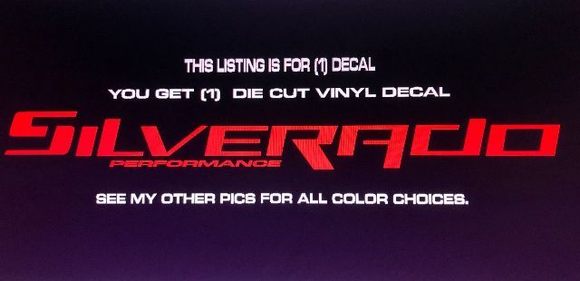 PAST 1980-2018 CHEVY SILVERADO RAAM, ACHTERKLEP, LICHAAM, KAP Stickers Decals verschillende maten
