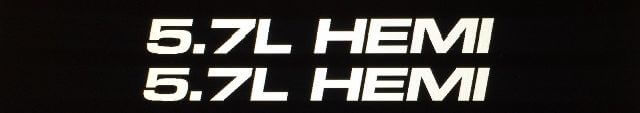 1 paar 5.7L HEMI vinylstickers voor Ford, Dodge, Chevy. 13 