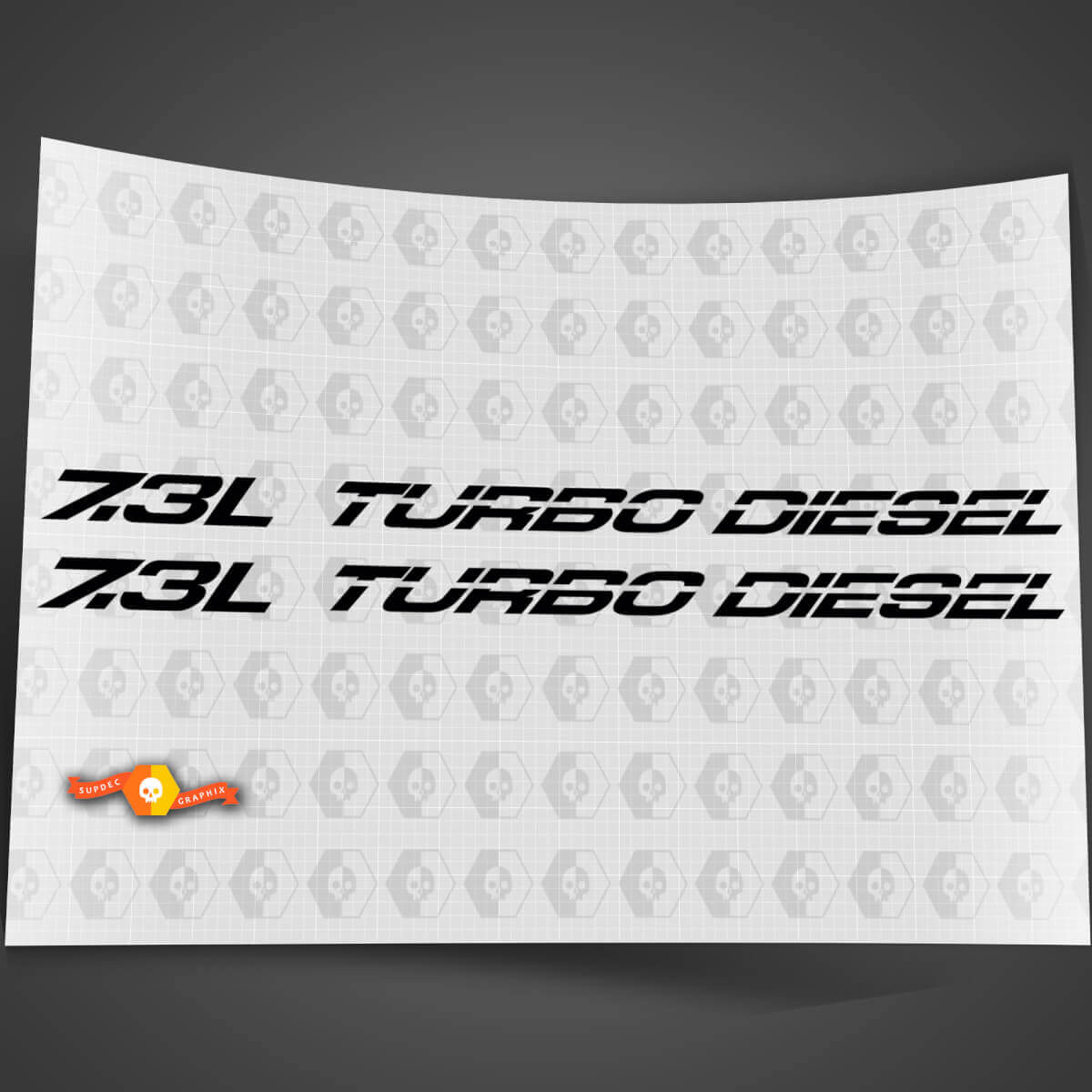 7.3L Turbo Diesel Motorkap Vinyl Decal Set voor Musclecar F-250/350