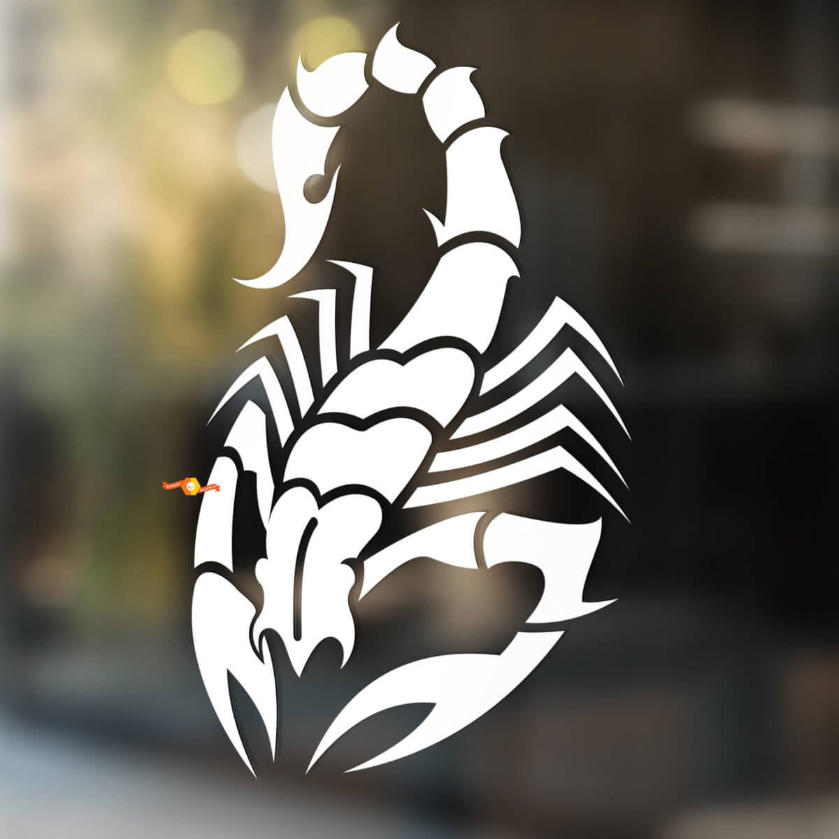 Staart Opgerichte Woestijnschorpioen Universele Vinyl Decal Sticker