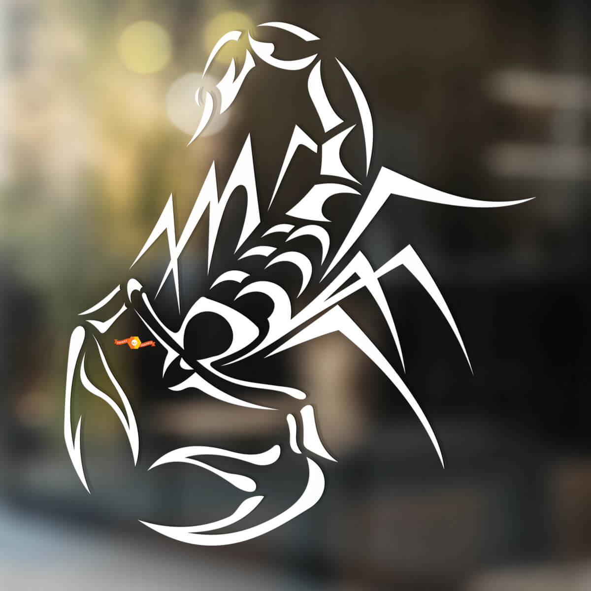 Scorpion Dunne Lijnen Tribal Stijl Universele Vinyl Decal Sticker