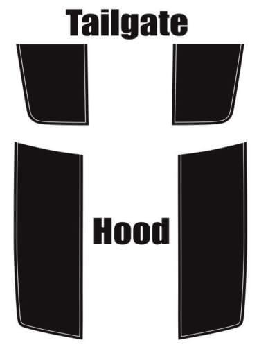 Z71 2007-2013 Chevy Silverado Hood & achterklep streepstickers stickers Rally 2 stijlen 2500
