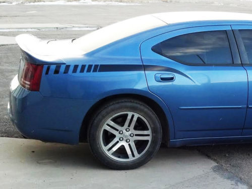 2006 2010 Dodge Charger achterste kwartpaneel zijkant strepen stickers stickers 06 07 08 09 10
