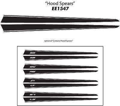 HOOD SPEARS Grafische vinylstickers, stickers, strepen, premium vinyl 2013-2015 Camaro
