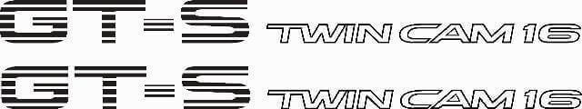 GT-S Twin Cam 16 Strobe Zij Vinyl Decal Set voor Toyota Corolla AE86