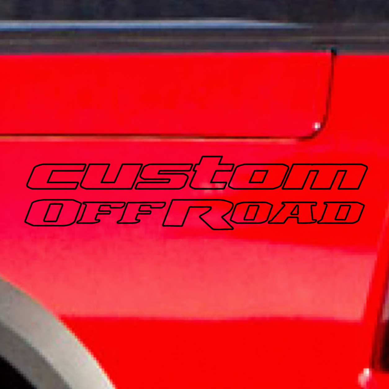 aangepaste Offroad Outline Lettering Set Bedside Vinyl Decal Sticker voor Dodge Ram 1500
