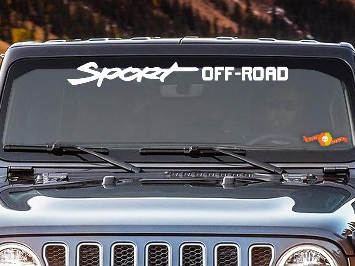 Sport Off Road Voorruit Vinyl Decal Sticker voor Jeep Wrangler