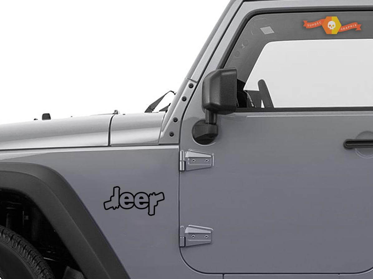 Vinylsticker in pistoolstijl voor Jeep Wrangler Cherokee Renegade