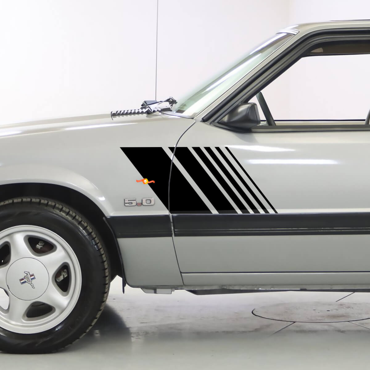 1979-1993 Ford Mustang vervaagde zijstrepen stroboscoopstickers stickers kit 79- 93
