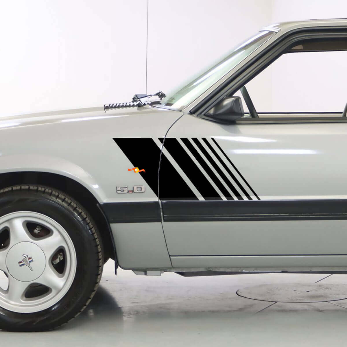 Strobe Side Stripes Vinylstickers Kit voor Musclecar Mustang 1979-93